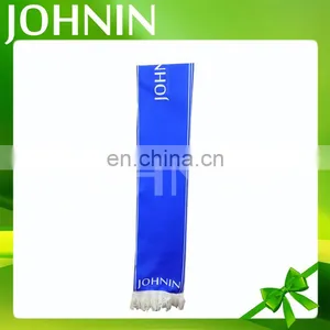 Promotional Polyester Custom Logo Silk Fans Scarf for Sale thumbnail-1