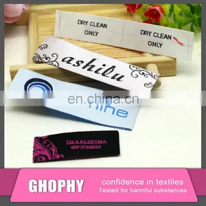Cheap Garment Damask Woven Label for Shirt thumbnail-5