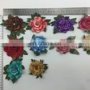 2017hot Sale Wholesale 3D Embroidery Flower Applique/patch for Decorate thumbnail-3