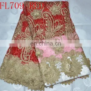 Organza Embroidery Lace Fabric for Clothing(FL709) Embroidery French Lace thumbnail-4