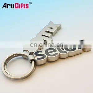 No Minimum Customize Handmade Sublimation Metal Alphabet Letters Keychain thumbnail-3