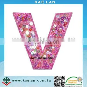 Custom Sequin English Letter Embroidery Patch thumbnail-1