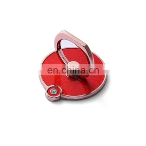 Custom Crystal Red Round Metal Mobile Phone Ring Holders Wholesale thumbnail-4