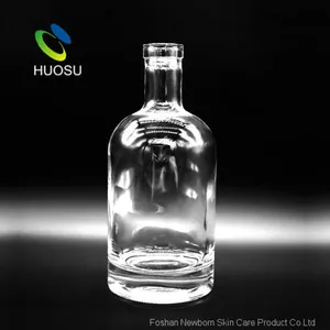 Huosu Leading Manufacturer Crystal 750ml Glass Bottle Liquor Vodka With Crystal Stopper thumbnail-1