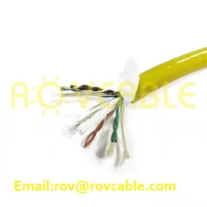 3X1mm2+Cat6 4X2X23AWG Shielding 4 Twisted Pair Signal Wire Neutral Buoyancy Cable ROV Umbilical Cable thumbnail-1