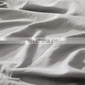 2020 Fashion Durable Solid Color Grey Water Wash Cotton Duvet Cover Sets Bedding thumbnail-7