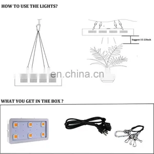 New Product X6 AC110V 220V 1800W VEG Bloom Full Spectrum Led COB Plant Flower Grow Light thumbnail-3