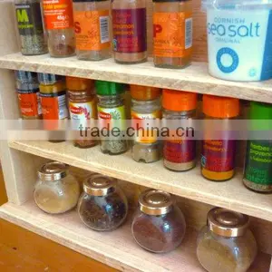 Custom Made Natural Color Solid Wooden Spice Rack thumbnail-3