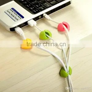China Manufacturer Sale Cable Clamps Cute Cable Winder Earphone Silicone Cable Holder Clip thumbnail-4