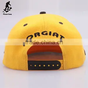 Korean Yellow Snapback Hats Adjustable Cap With Workable Price thumbnail-2