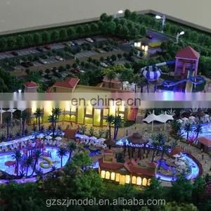 Water Park Architectural Scale Model ,entertainment Facility 3d Miniature Model for Exhibition thumbnail-5