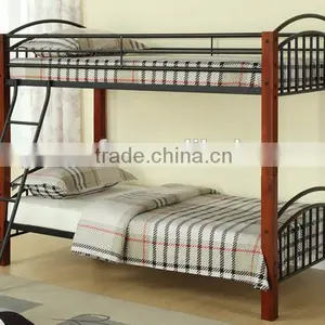Metal Bunk Bed With Wood Post thumbnail-1
