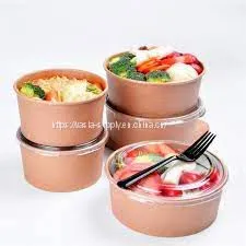 Logo Printing Kraft Paper Bowl Company the Best Paper Food Salad Containers Disposable Food Container for Restaurant Chains thumbnail-1