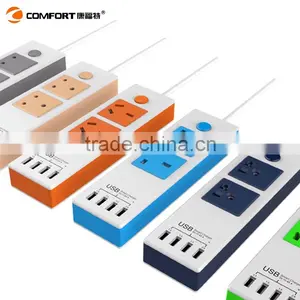 Multifunctional 4 Usb Ports 2 Plugs Multiple Socket Outlet thumbnail-6