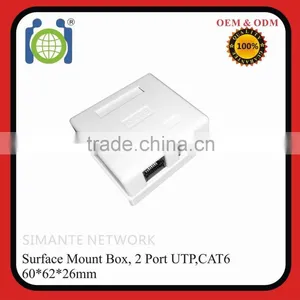 Good Price 2 Port CAT.6 UTP LSA 8P8C RJ45 Surface Mount Box thumbnail-1