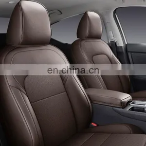 2022 New Factory Price High Quality Beige Memory Foam True Genuine Leather Full Coverage Car Front and Back Sit Seat Cover thumbnail-5