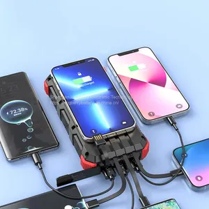 Solar Charging Bank 36800 Mah Wireless Charger With Cable 15W Fast Charging Mobile Power thumbnail-2