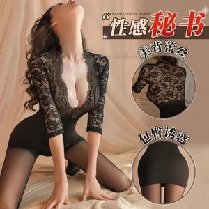 Wholesale Women Strappy Bra and Panty Set Sexy Lingerie Set Elastic Harness Cage Cup Straps Bralette Top Mesh Underwear thumbnail-4