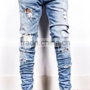 Denim Pant:denim Jogging Pants:ruffle Jogging Pant thumbnail-1