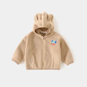 Children's Fleece Jacket Baby Newborn Coat Kids Warm Clothes Hoodie thumbnail-4