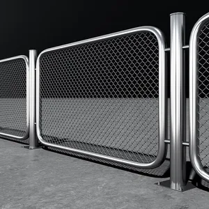 Australian Temporary Metal Fence Panel Mobile Event Construction Australia Temporary Fencing With Base thumbnail-1