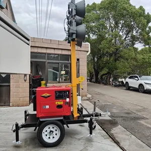 Portable Hand Crank Telescopic Mast Lighting Tower Outdoor Emergency Mobile Lighting Tower thumbnail-3