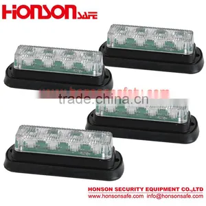 LED Thin Waterproof Headlight Surface Mount Dash Grille Strobe Light 4 Led Car Emergency Light HF-148 thumbnail-2