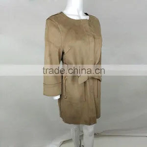 New Design Autumn/winter Fashion Elegant Lady Long Windbreaker Wind Coat Jacket thumbnail-2