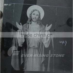 Headstone With Jesus Etching thumbnail-1