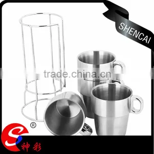 2016 Double Wall Stainless Steel Coffee Cup/water Cup Set thumbnail-1