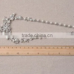 Latest Boutique Jewelry Sets For Women Alloy Pearl Bridal Jewelry Set Wholesale thumbnail-5