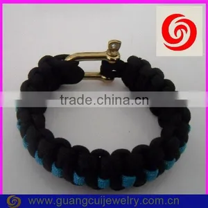 Fashion Stainless Steel Gold Clasp 550 2 Color Paracord Bracelet thumbnail-1