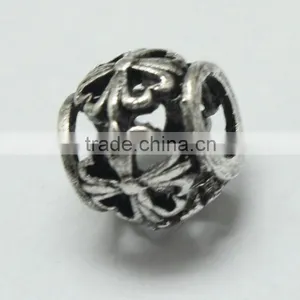 Pdora Europe America Style Bracelets Large Hole Beads Accessories, DIY Hollow Metal Beads Jewelry thumbnail-1