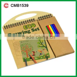 Kids Creative Colored Pencils With Spiral Drawing Notebook thumbnail-1