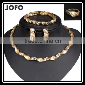 Fashion 18k Gold Jewellery Dubai Turkey Wholesale Choker Jewelry Set thumbnail-1