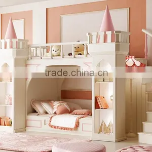 Latest Design Royal Castle Small Princess Bedroom Furniture Kids Bunk Bed for Girl Quality Choice Most Popular thumbnail-1