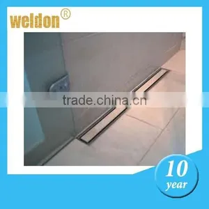 Weldon 10 Inch Shower Drain Channel Stainless Steel thumbnail-1