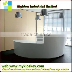 Cheap Small Nail Salon Reception Desk Counter, White Curved Reception Desk for Hotel,spa Reception Desk Counter Bar Quality Choice thumbnail-3