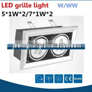 Aluminum Discount 3200k Led Rectangular Ceiling Light Grille 2x5W, Showroom Led Grille Lamp 10W 2x7W 14W thumbnail-1