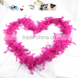 Pink Colour Feather Boa Wholesale , Cheap Turkey Feather Boa for Carnival Decoration thumbnail-1