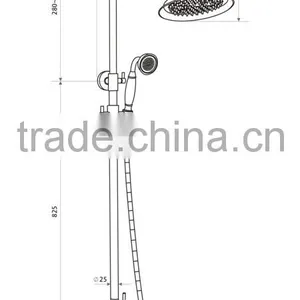 Fancy Bathroom Shower Column Set Rainfall Shower Head thumbnail-6