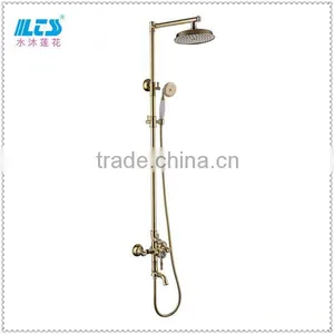 Christmas Sale All Brass Material Gold Plated Shower Column Set Hot Selling thumbnail-1