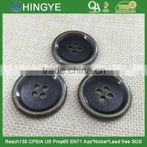 Wholesale Antique Brass 4 Holes Sew Buttons for Coat thumbnail-2