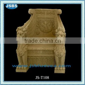 Unique Garden Stone Bench With Back thumbnail-1