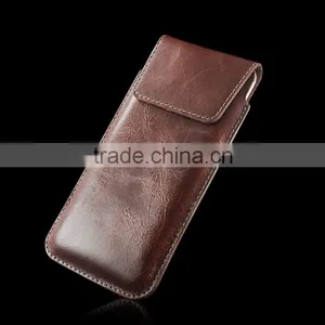 Genuine Leather Pouch Case for Iphone 6S Genuine Leather Black Pouch Sleeve for Iphone 6 Case thumbnail-1