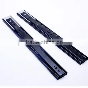 45mm Three Section Device High Quality Ball Bearing Slides With Damper Slide Solf-closing Drawer Slide thumbnail-4