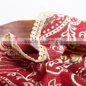 Home Fashions Red Christmas Table Runner, Felt Table Runner, Christmas Table Runner With Snowflakes thumbnail-2
