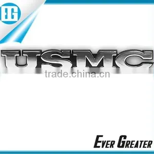 Custom Plastic Auto Letterings Car Badge USMC Badge 3M Glue Made in China thumbnail-1