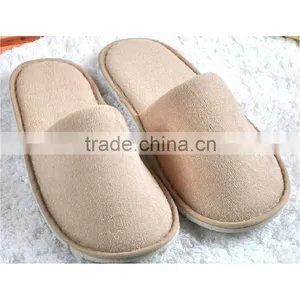 High Quality Velve Fabric Slipper for Hotel, White Color and Washable thumbnail-1