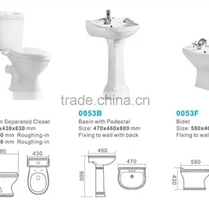 YIBEINI Ceramic Washdown Two Piece Toilet Bathroom Sanitary Ware Suite thumbnail-6